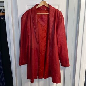 Preston & York Red Leather Jacket